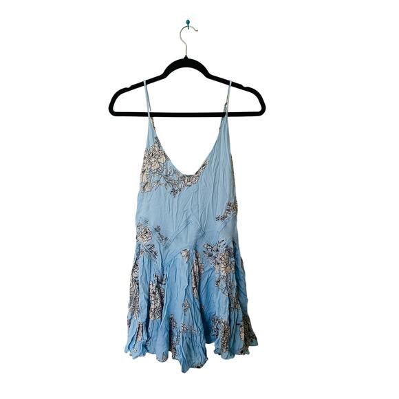 Skylar + Madison Blue Floral Mini Dress sz Small - Picture 1 of 9